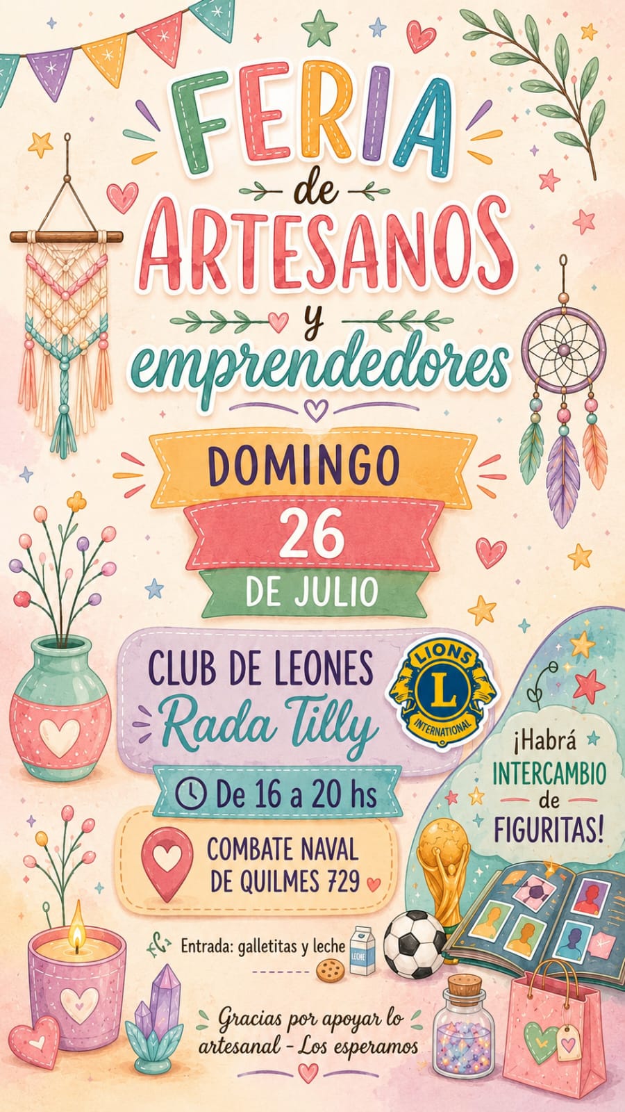Último día para disfrutar de la Feria de Artesanos y Emprendedores en Rada Tilly