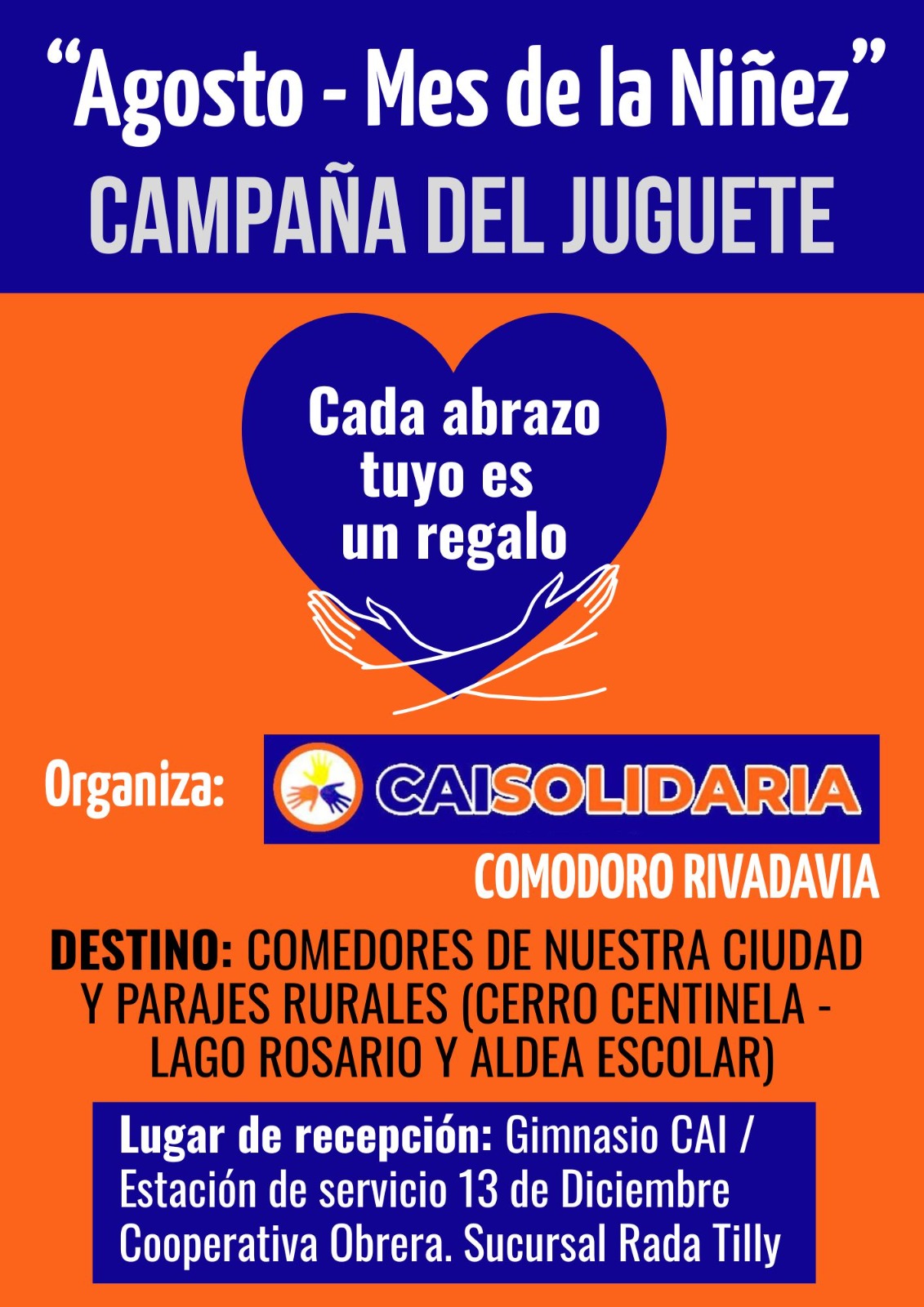 Lanzan una campaña solidaria de recolección de juguetes para celebrar el Mes de la Niñez