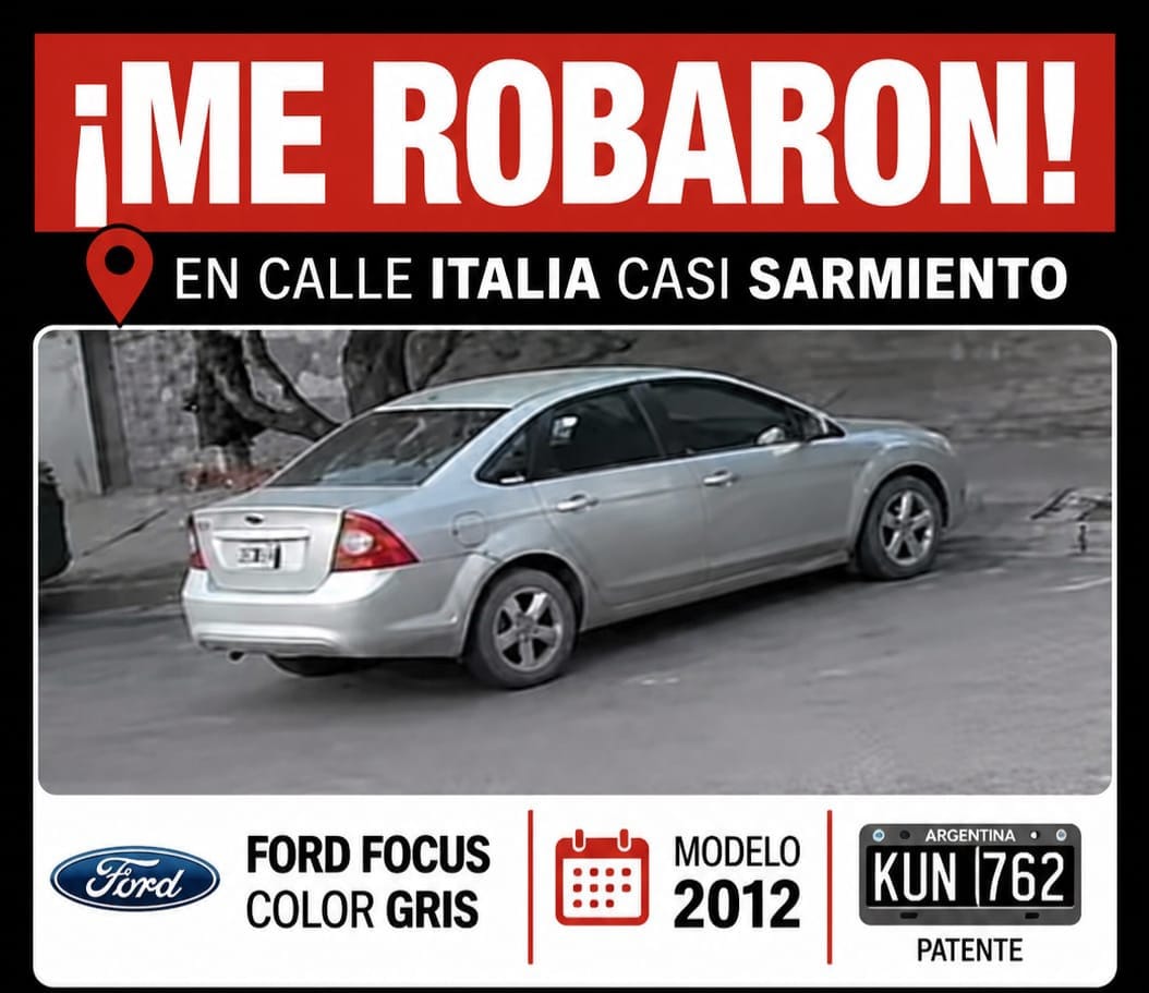 Buscan intensamente un Ford Focus robado en el centro de Comodoro Rivadavia