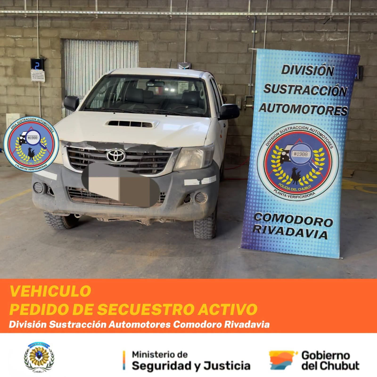 Secuestran dos vehículos con pedido judicial durante controles en Comodoro Rivadavia y Rawson