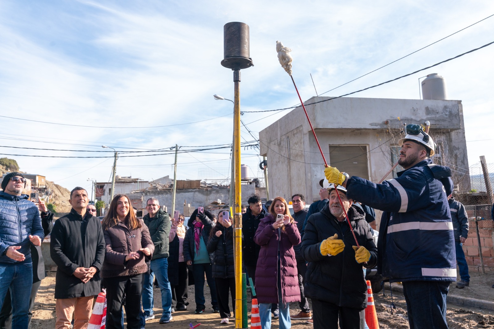 Othar inauguró la primera etapa de la ampliación de la red de gas de barrio Abel Amaya