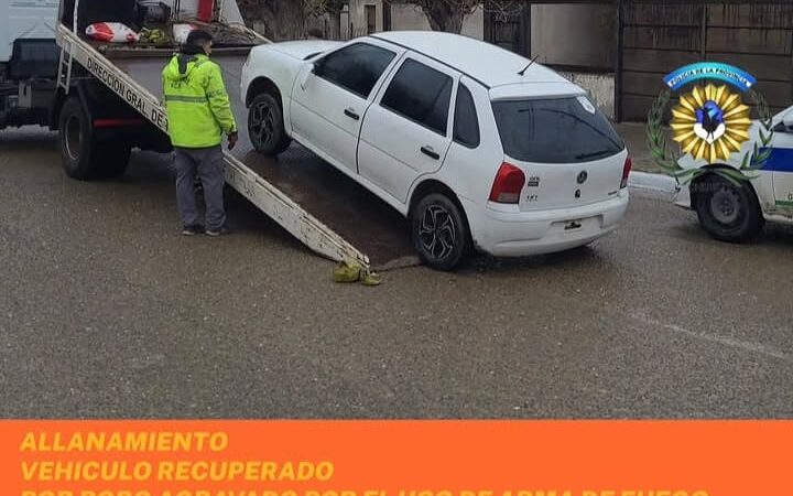 Recuperaron un auto robado en Comodoro y secuestraron armas durante un allanamiento
