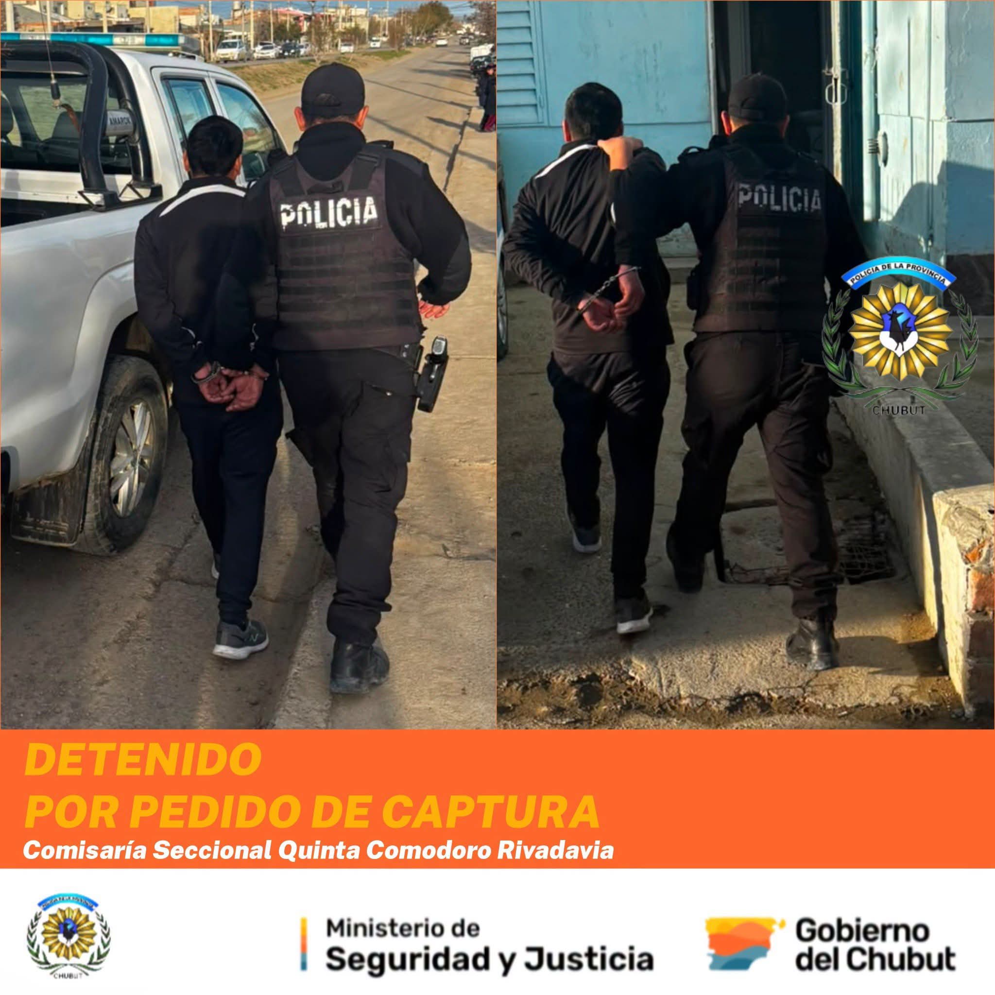 Detuvieron a un hombre con pedido de captura vigente en Comodoro Rivadavia