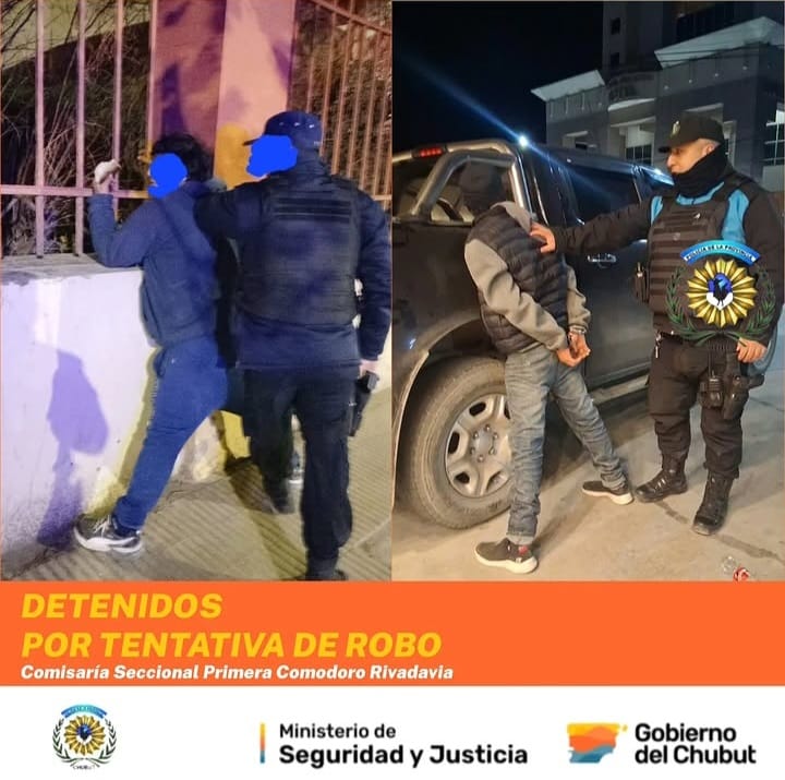 Dos detenidos tras robar una garrafa de gas y dañar un carro de comidas en Comodoro