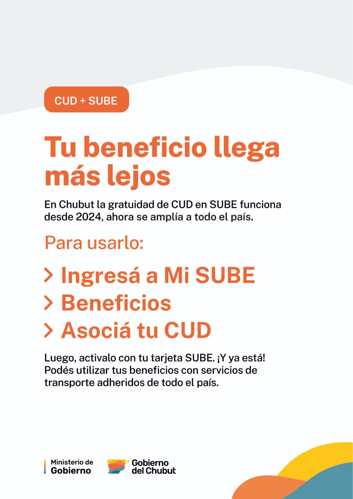 Chubut amplía la movilidad inclusiva en el transporte público
